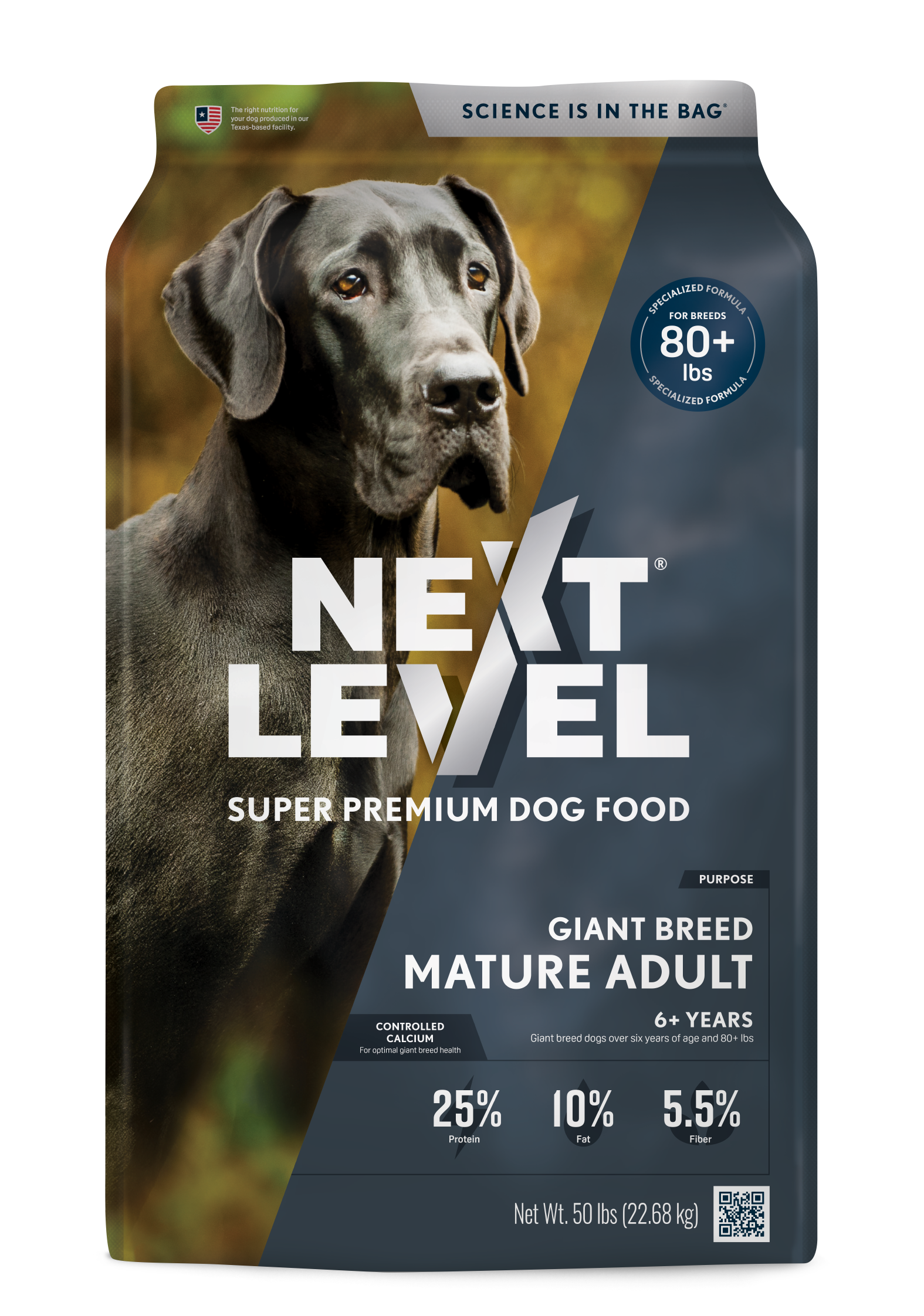 Products Next Level Pet Food   NextLevel 50lb Render GB MatureAdult Front RGB 25 